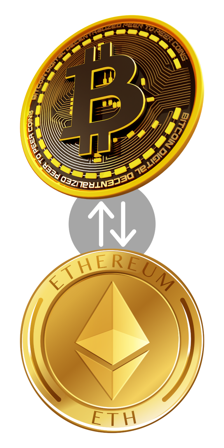 Bitcoin in Ether tauschen